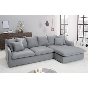HEAVEN modern  sarokkanapé - szürke - 255cm INVICTA