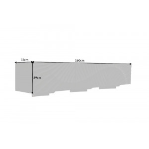 ELIXYR luxus mangófa fali TV-szekrény - 160cm