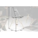 SCANDINAVIA modern szék - fekete/arany