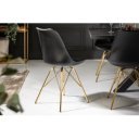 SCANDINAVIA modern szék - fekete/arany