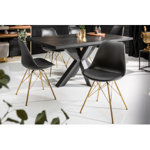 SCANDINAVIA modern szék - fekete/arany INVICTA