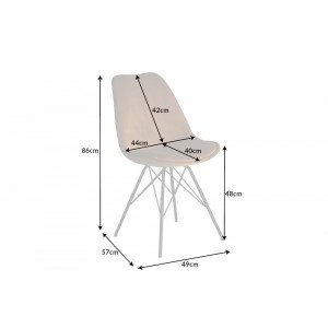 SCANDINAVIA design bársony szék - mustár
