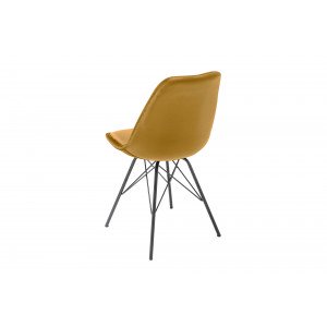 SCANDINAVIA design bársony szék - mustár