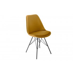 SCANDINAVIA design bársony szék - mustár