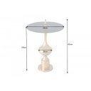 DANSEN különleges üveg lerakóasztal - 65cm - arany