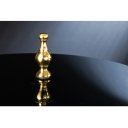 DANSEN különleges üveg lerakóasztal - 65cm - arany