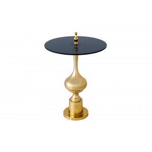 DANSEN különleges üveg lerakóasztal - 65cm - arany