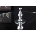 DANSEN különleges üveg lerakóasztal - 65cm - ezüst