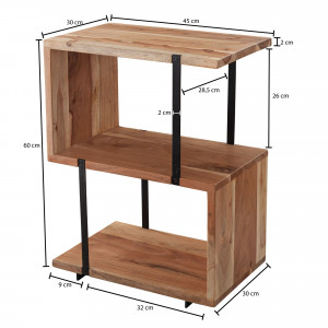 S-FORM modern akác lerakóasztal - 45cm