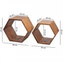 HEXAGON modern rózsafa lerakóasztal szett