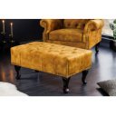 CHESTER design bársony fotel - mustár