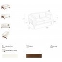 PEDRAZA prémium bőr kanapé - 2 személyes - fehér