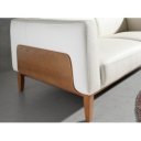 PEDRAZA prémium bőr kanapé - 3 személyes - fehér