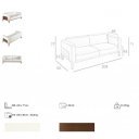 PEDRAZA prémium bőr kanapé - 3 személyes - fehér