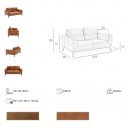 LEON prémium bőr kanapé - 2 személyes