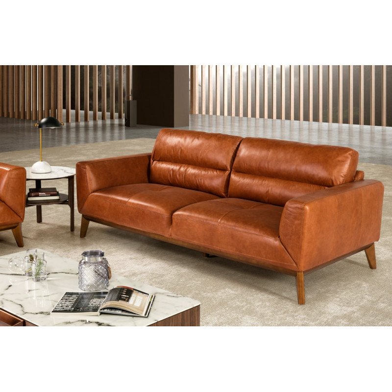 LEON prémium bőr kanapé - 3 személyes