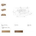 GIRONA prémium bőr kanapé - 2 személyes - beige