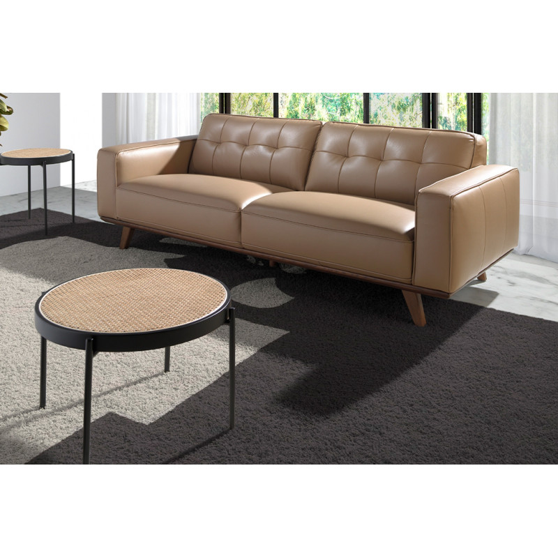 GIRONA prémium bőr kanapé - 3 személyes - beige