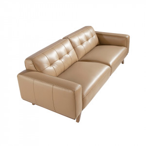 GIRONA prémium bőr kanapé - 3 személyes - beige