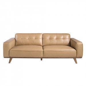 GIRONA prémium bőr kanapé - 3 személyes - beige