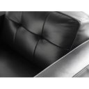 GIRONA prémium bőr kanapé - 2 személyes - fekete