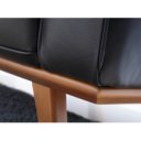 GIRONA prémium bőr kanapé - 2 személyes - fekete