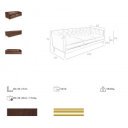 MEREDIN prémium bőr kanapé - 3 személyes