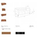 CORDOBA prémium bőr kanapé - 2 személyes