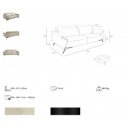 MURCIA prémium bőr kanapé - 3 személyes