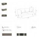 NAVARRE prémium bőr kanapé - 2 személyes