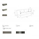 NAVARRE prémium bőr kanapé - 3 személyes