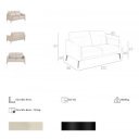 SORIA prémium bőr kanapé - 2 személyes