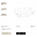 SORIA prémium bőr kanapé - 3 személyes