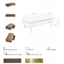 MONTREND exkluzív dió dohányzóasztal - 120cm