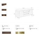 MONTREND exkluzív dió komód - 210cm