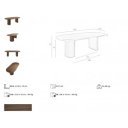 MONTREND exkluzív dió étkezőasztal - 240cm