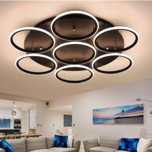 SEVEN RING LED lámpa - fekete
