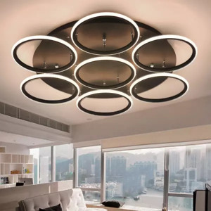 SEVEN RING LED lámpa - fekete