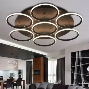 SEVEN RING LED lámpa - fekete