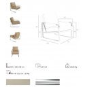 PAMPLONA design fotel - szürke