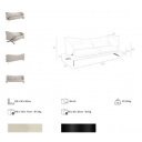 HURONA prémium bőr kanapé - 3 személyes