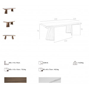 PERIN prémium dió étkezőasztal - 220cm