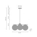 VENUS SMOKE - 3 design függőlámpa