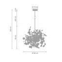 MONETTI modern függőlámpa - ezüst