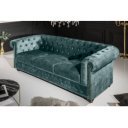 CHESTER bársony kanapé - 205cm - petrol