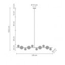 MILKY DROP modern függőlámpa - 120cm