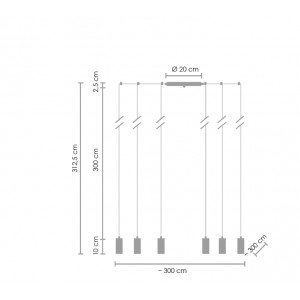 LINEA - 9 design függőlámpa