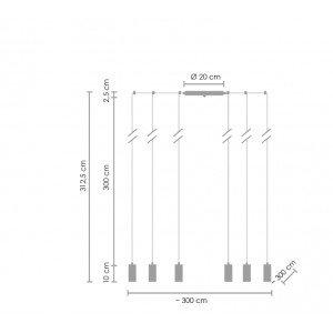 LINEA - 9 design függőlámpa