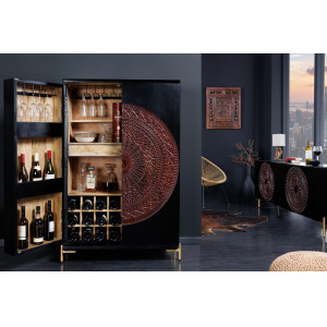 MANDALA exkluzív mangófa bárszekrény INVICTA