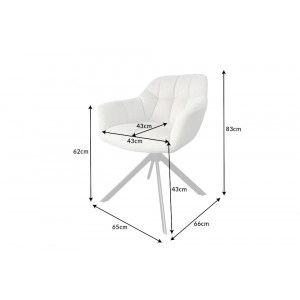 PAPILLON design forgatható szék - beige
